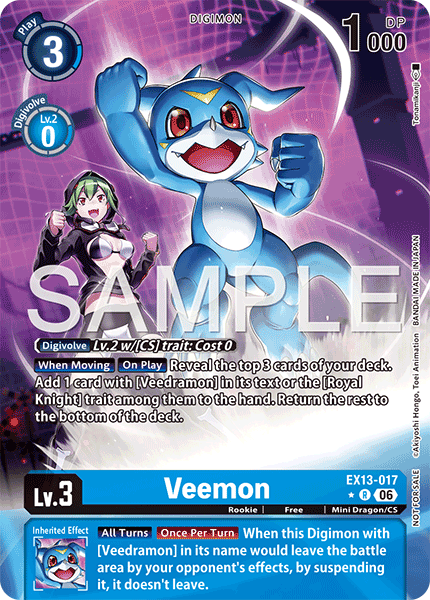 EX13-017, R, Veemon (Box Topper)