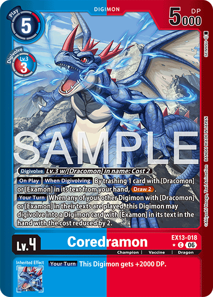 EX13-018, C, Coredramon (Foil)