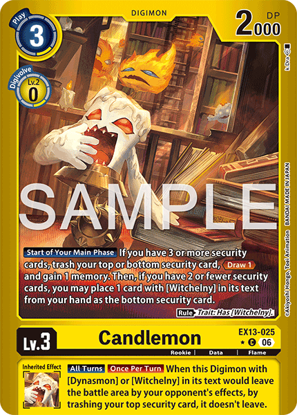 EX13-025, C, Candlemon (Foil)