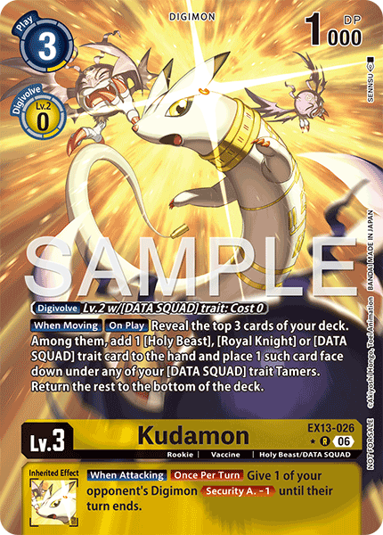 EX13-026, R, Kudamon (Box Topper)