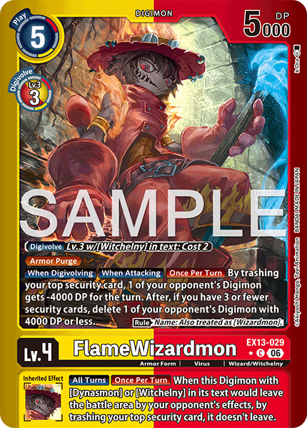 EX13-029, C, FlameWizardmon (Foil)