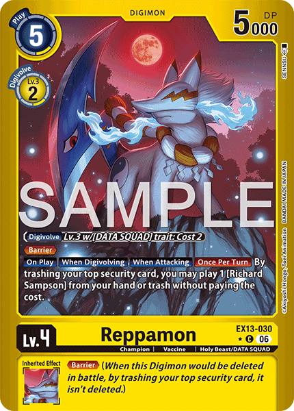 EX13-030, C, Reppamon (Foil)
