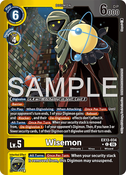 EX13-034, C, Wisemon (Foil)
