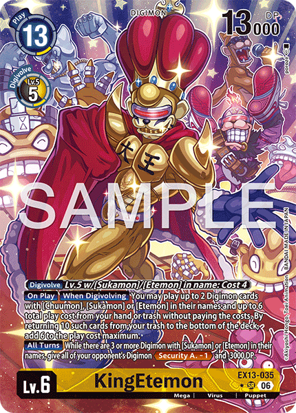 EX13-035, SR, KingEtemon (Alternate Art)