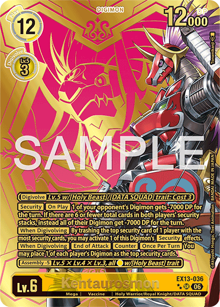 EX13-036, SR, Kentaurosmon (2 Star Alternate Art)