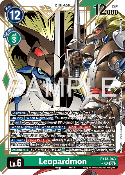 EX13-043, SR, Leopardmon (Alternate Art)