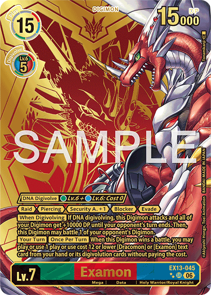 EX13-045, SR, Examon (2 Star Alternate Art)