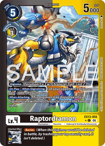 EX13-055, C, Raptordramon (Foil)