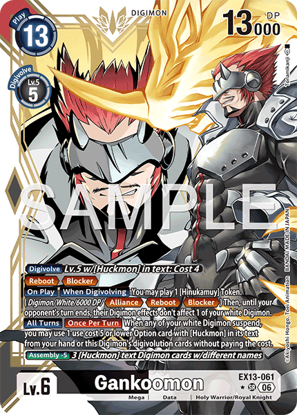 EX13-061, SR, Gankoomon (Alternate Art)
