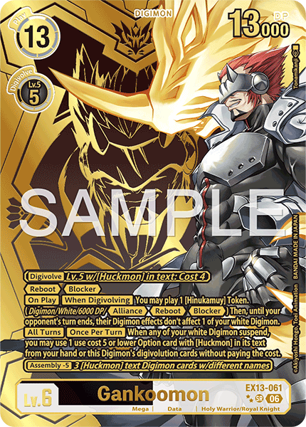 EX13-061, SR, Gankoomon (2 Star Alternate Art)