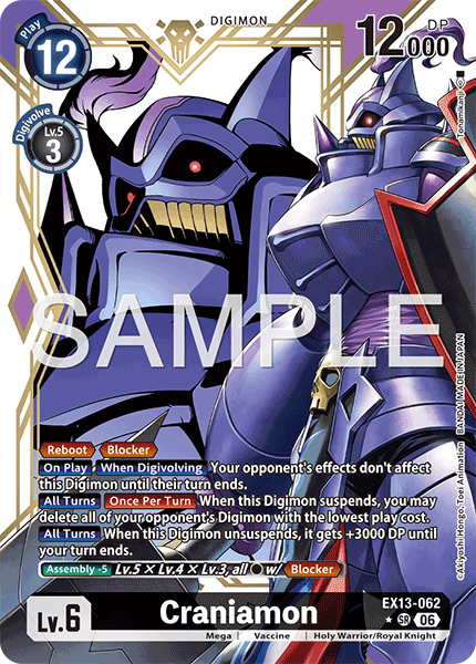 EX13-062, SR, Craniamon (Alternate Art)