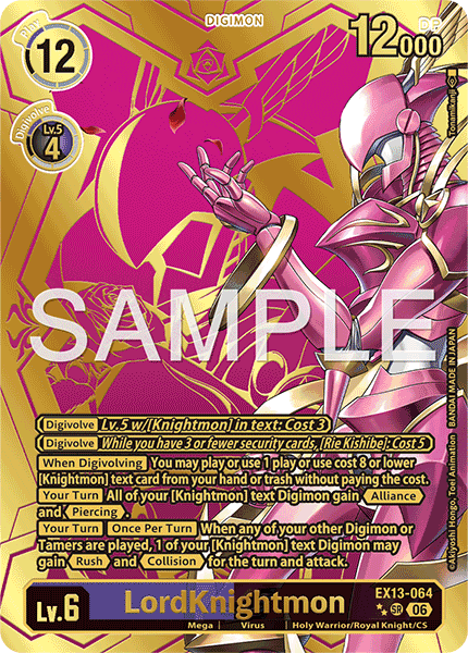 EX13-064, SR, LordKnightmon (2 Star Alternate Art)