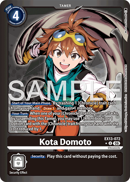EX13-072, UC, Kota Domoto (Foil)