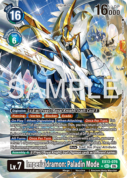 EX13-076, SEC, Imperialdramon: Paladin Mode (Alternate Art)