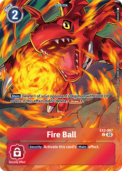 EX2-067 U, Fire Ball (ST17 Reprint)