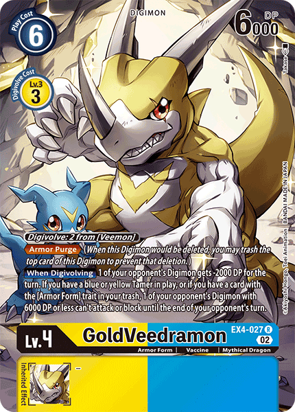 EX4-027 R, GoldVeedramon (Alternate Art)