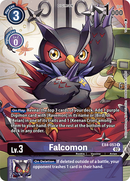 EX4-053 R, Falcomon (Alternate Art)