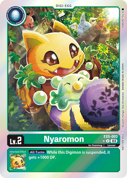 EX5-003, U, Nyaromon (Box Topper)