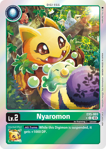EX05-003, U, Nyaromon (Box Topper)