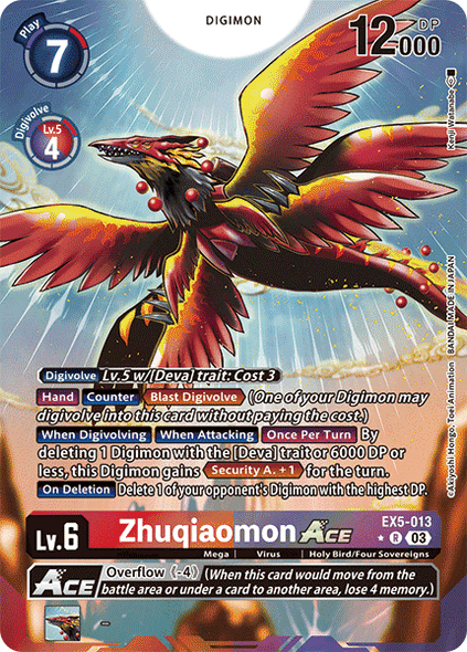 EX05-013, R, Zhuqiaomon Ace (Alternate Art)