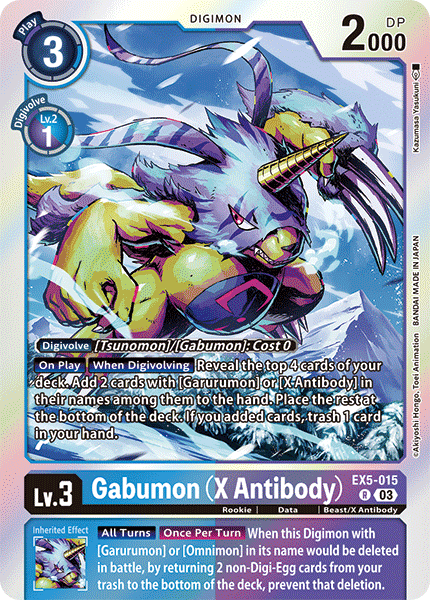 EX5-015, R, Gabumon (X Antibody)