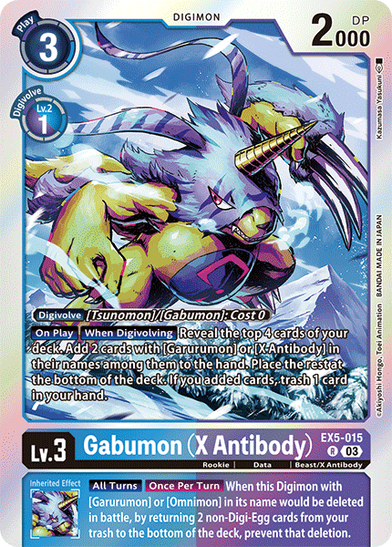 EX05-015, R, Gabumon (X Antibody)