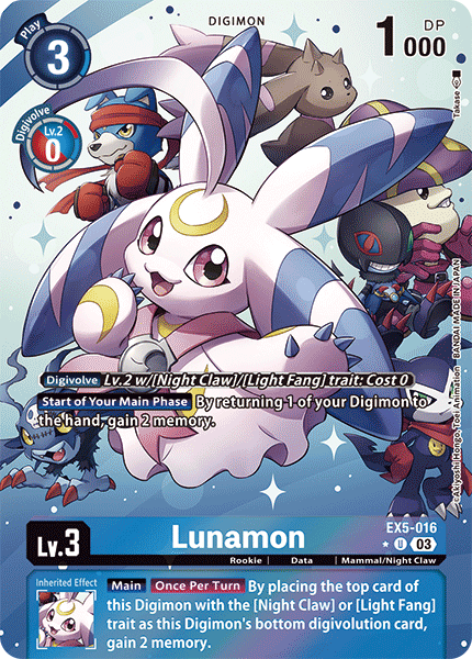 EX05-016, U, Lunamon (Alternate Art)