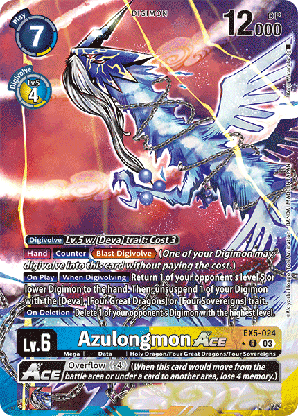 EX05-024, R, Azulongmon Ace (Alternate Art)