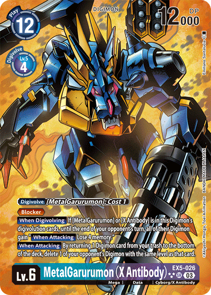 EX5-026, SR, MetalGarurumon (X Antibody) (3 Star Alternate Art)