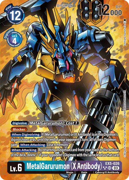 EX05-026, SR, MetalGarurumon (X Antibody) (3 Star Alternate Art)