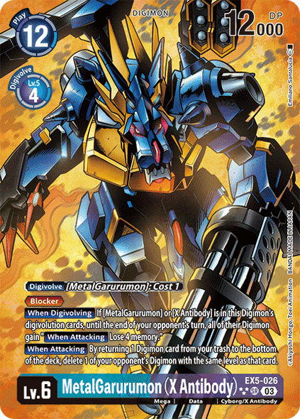EX05-026, SR, MetalGarurumon (X Antibody) (3 Star Alternate Art)