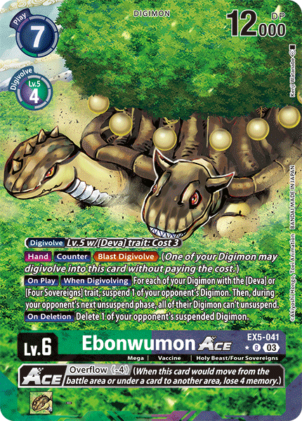 EX5-041, R, Ebonwumon Ace (Alternate Art)