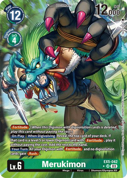 EX5-042, SR, Merukimon (Alternate Art)