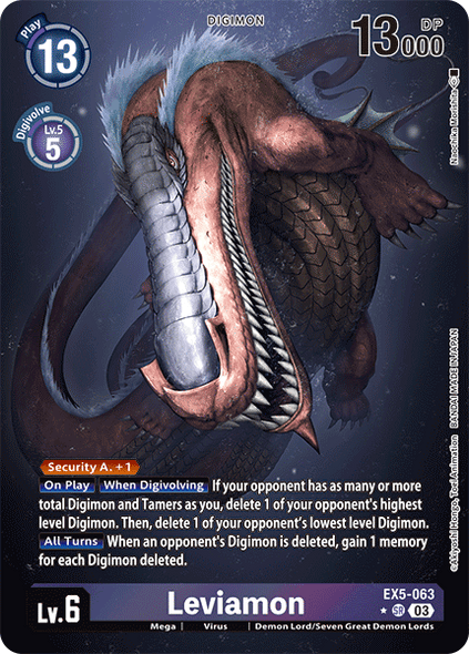 EX05-063, SR, Leviamon (Alternate Art)