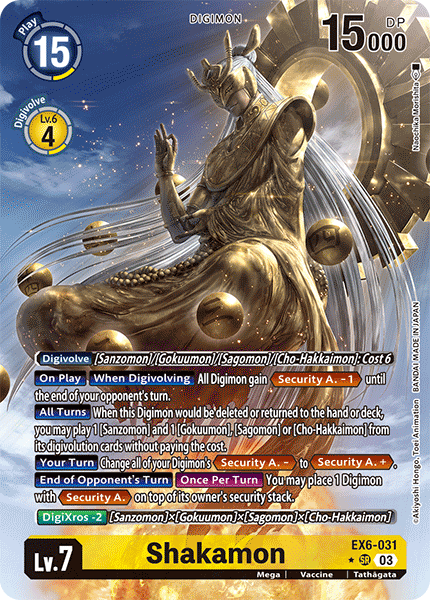 EX6-031, SR, Shakamon (Alternate Art)