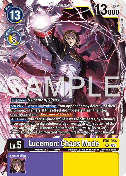 EX06-054, SR, Lucemon: Chaos Mode (AD1 Reprint)