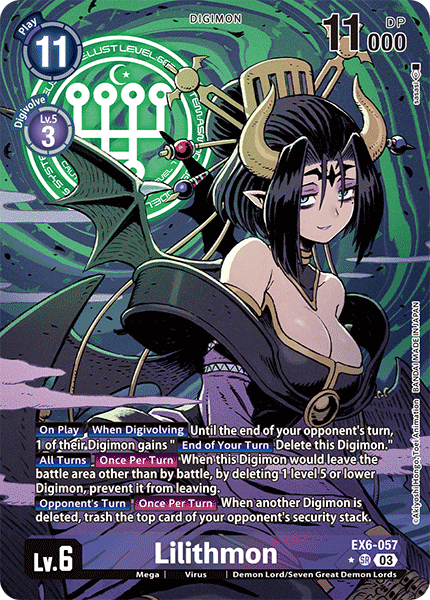 EX06-057, SR, Lilithmon (Alternate Art)