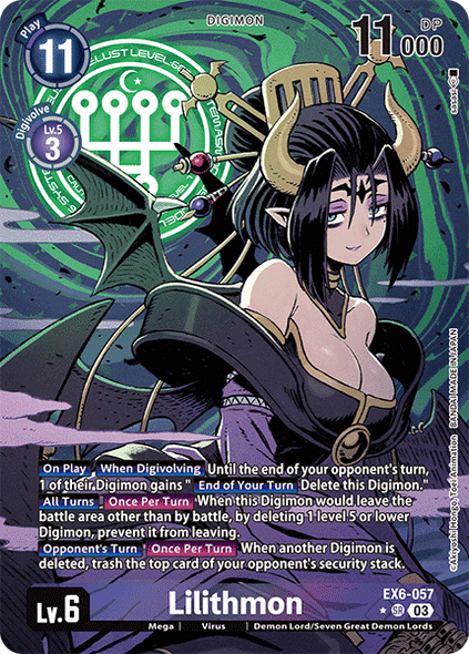 EX06-057, SR, Lilithmon (Alternate Art)