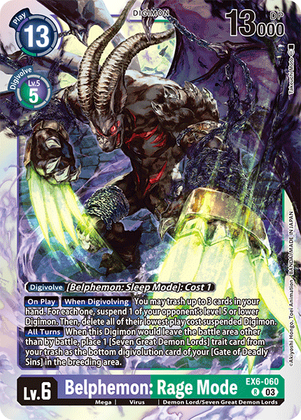 EX6-060, R, Belphemon: Rage Mode