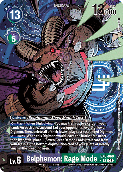 EX6-060, R, Belphemon: Rage Mode (Alternate Art)