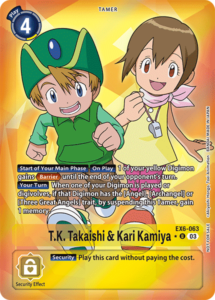 EX6-063, UC, T.K. Takaishi & Kari Kamiya (Box Topper)