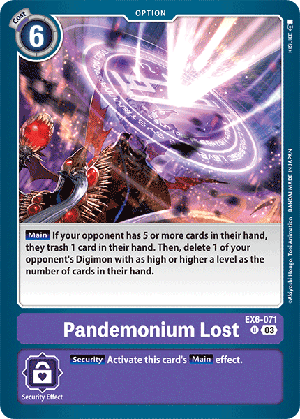 EX6-071, UC, Pandemonium Lost