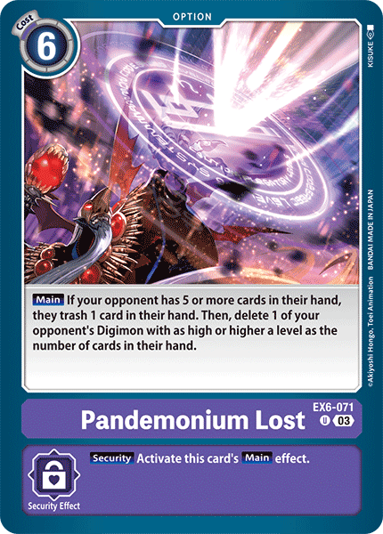 EX06-071, UC, Pandemonium Lost