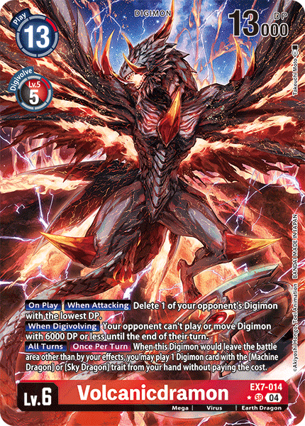 EX7-014, SR, Volcanicdramon (Alternate Art)