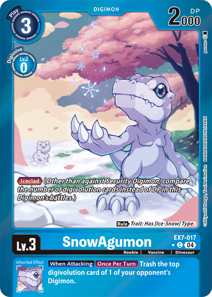 EX07-017, C, SnowAgumon (Foil)