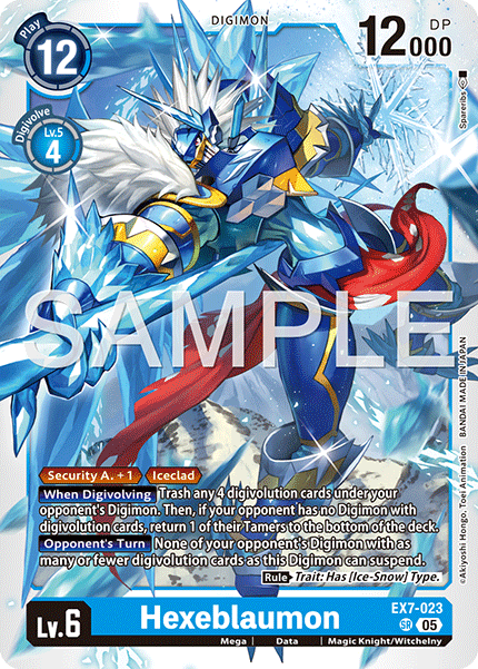 EX07-023, SR, Hexeblaumon (AD1 Reprint)