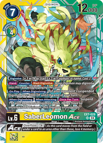EX07-029, SR, SaberLeomon ACE