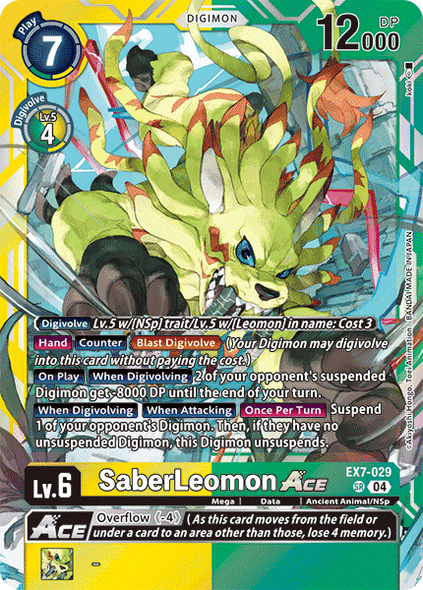 EX07-029, SR, SaberLeomon ACE