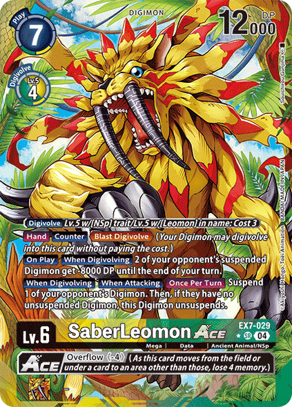 EX07-029, SR, SaberLeomon ACE (Alternate Art)