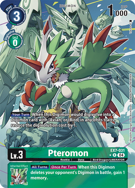 EX07-031, R, Pteromon (Alternate Art)